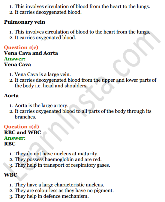 Selina Concise Biology Class 6 ICSE Solutions Chapter 6 The Circulatory System 3