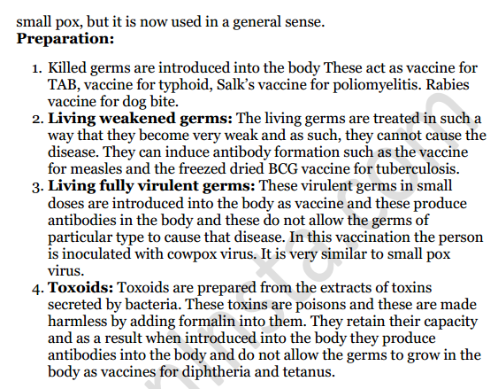 Selina Concise Biology Class 6 ICSE Solutions Chapter 7 Health and Hygiene 11