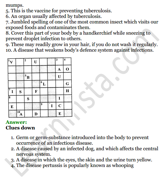 Selina Concise Biology Class 6 ICSE Solutions Chapter 7 Health and Hygiene 8