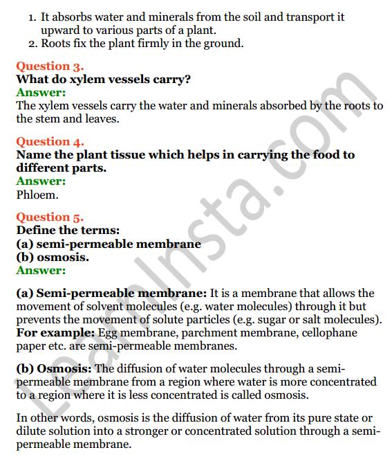 Selina Concise Biology Class 8 ICSE Solutions Chapter 1 Transportation in Plants 4