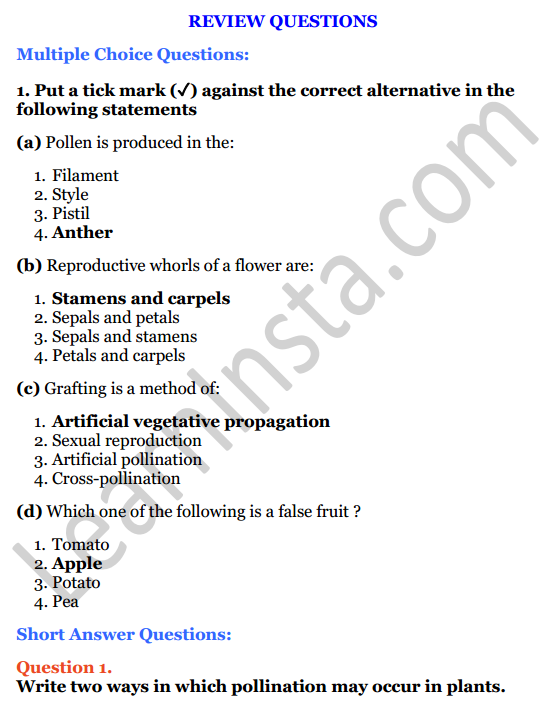 Selina Concise Biology Class 8 ICSE Solutions Chapter 2 Reproduction in Plants 1