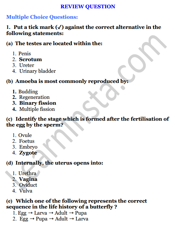 Selina Concise Biology Class 8 ICSE Solutions Chapter 3 Reproduction in Humans 1