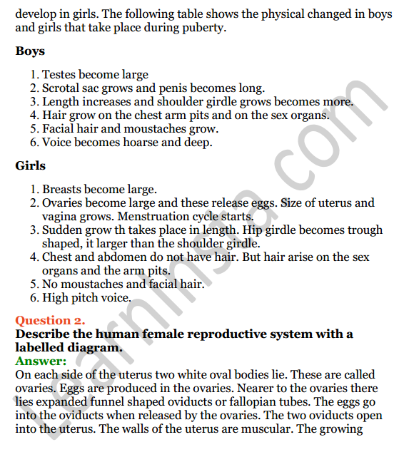 Selina Concise Biology Class 8 ICSE Solutions Chapter 3 Reproduction in Humans 9