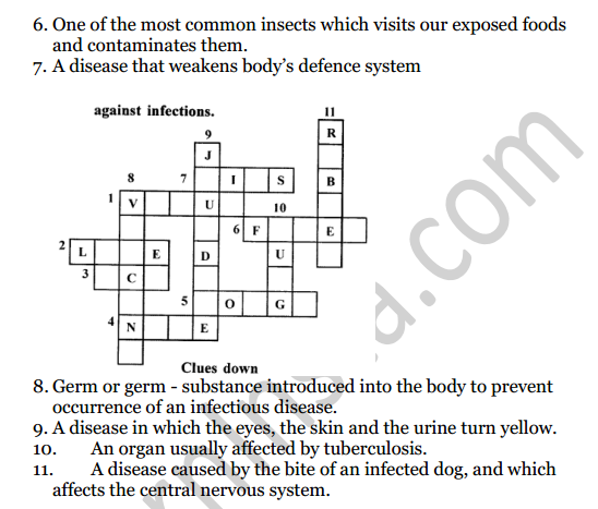 Selina Concise Biology Class 8 ICSE Solutions Chapter 8 Diseases and First Aid 12
