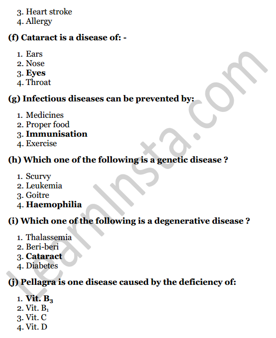 Selina Concise Biology Class 8 ICSE Solutions Chapter 8 Diseases and First Aid 2