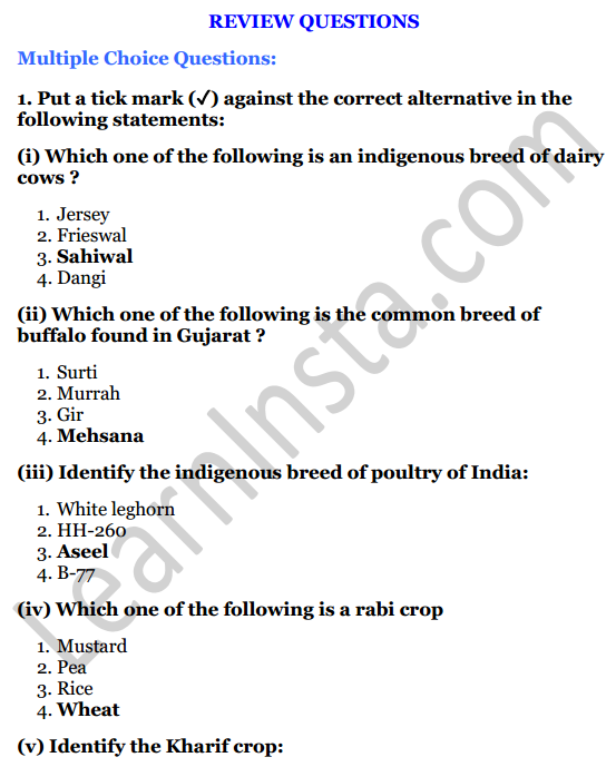 Selina Concise Biology Class 8 ICSE Solutions Chapter 9 Food Production 1