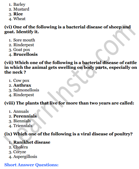 Selina Concise Biology Class 8 ICSE Solutions Chapter 9 Food Production 2