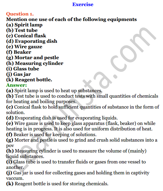 Selina Concise Chemistry Class 6 ICSE Solutions Chapter 2 Common Laboratory Apparatus and Equipments 1