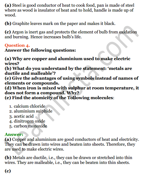 Selina Concise Chemistry Class 6 ICSE Solutions Chapter 4 Elements, Compounds, Symbols And Formulae 11