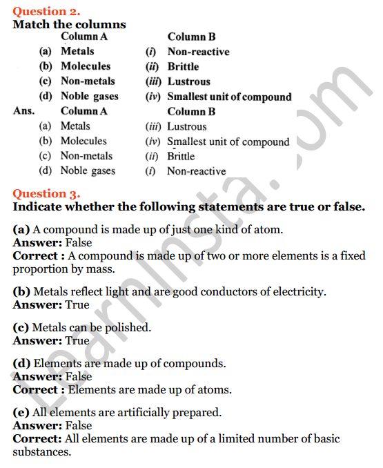 Selina Concise Chemistry Class 6 ICSE Solutions Chapter 4 Elements, Compounds, Symbols And Formulae 13