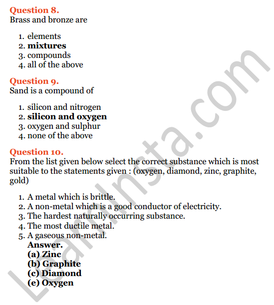 Selina Concise Chemistry Class 6 ICSE Solutions Chapter 4 Elements, Compounds, Symbols And Formulae 16