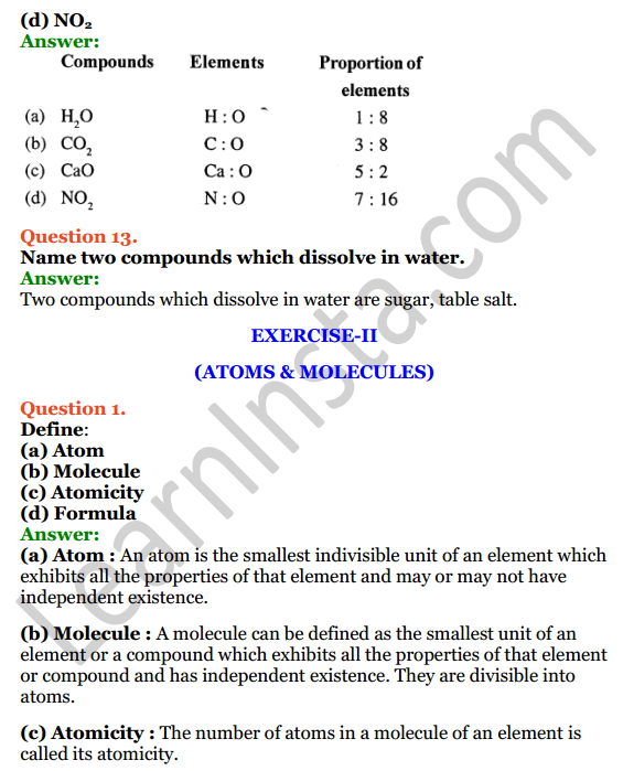 Selina Concise Chemistry Class 6 ICSE Solutions Chapter 4 Elements, Compounds, Symbols And Formulae 5