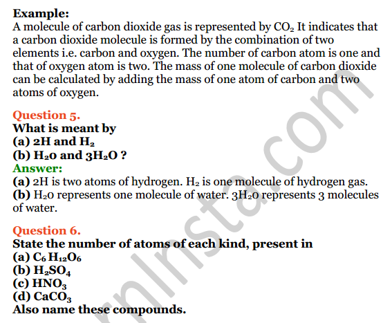 Selina Concise Chemistry Class 6 ICSE Solutions Chapter 4 Elements, Compounds, Symbols And Formulae 7