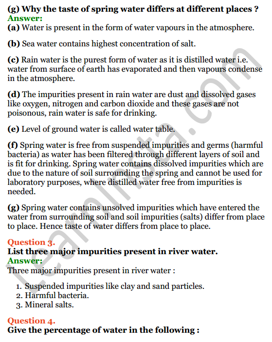 Selina Concise Chemistry Class 6 ICSE Solutions Chapter 7 Water 2