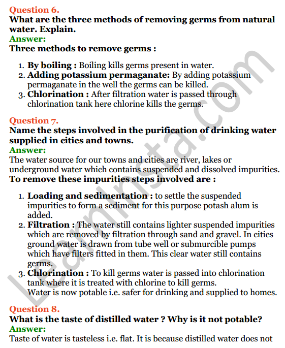 Selina Concise Chemistry Class 6 ICSE Solutions Chapter 7 Water 8