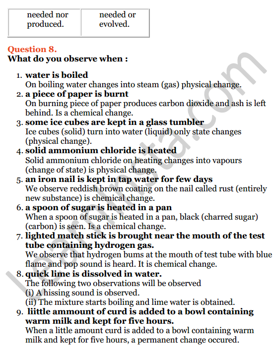 Selina Concise Chemistry Class 7 ICSE Solutions Chapter 2 Physical and Chemical Changes 4