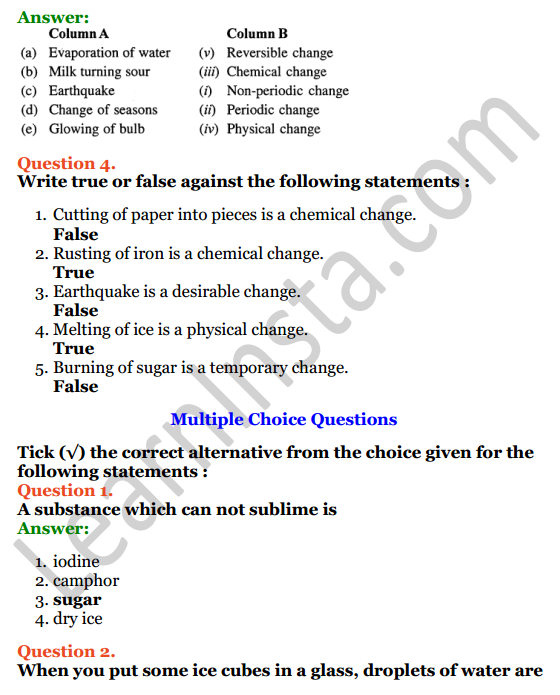 Selina Concise Chemistry Class 7 ICSE Solutions Chapter 2 Physical and Chemical Changes 7