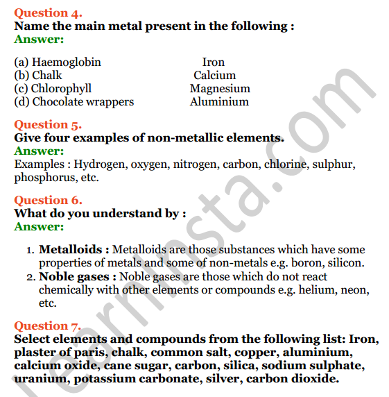 Selina Concise Chemistry Class 7 ICSE Solutions Chapter 3 Elements, Compounds and Mixtures 2