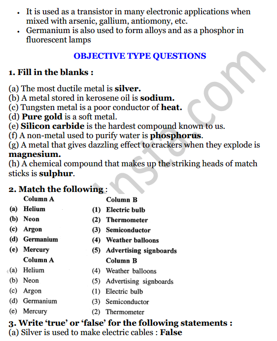 Selina Concise Chemistry Class 7 ICSE Solutions Chapter 6 Metals and Non-metals 5