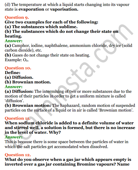 Selina Concise Chemistry Class 8 ICSE Solutions Chapter 1 Matter 5