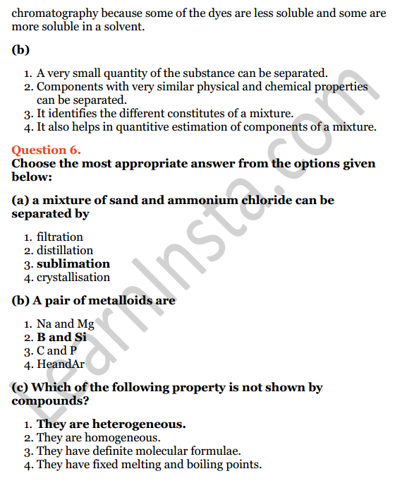 Selina Concise Chemistry Class 8 ICSE Solutions Chapter 3 Elements, Compounds and Mixtures 8