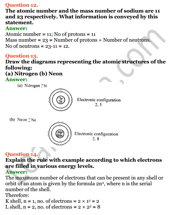 Selina Concise Chemistry Class 8 ICSE Solutions Chapter 4 Atomic Structure 8