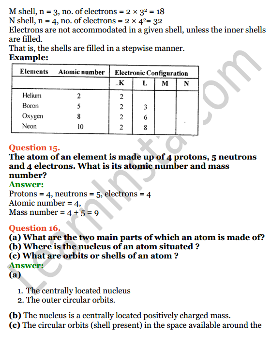 Selina Concise Chemistry Class 8 ICSE Solutions Chapter 4 Atomic Structure 9