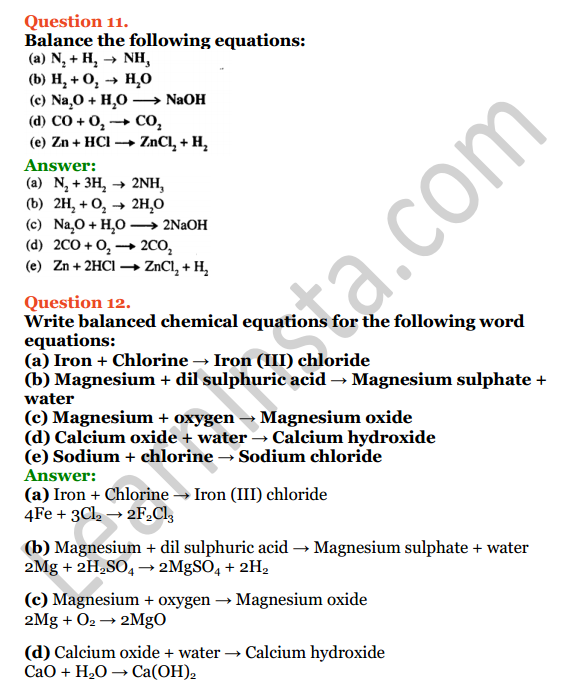 Selina Concise Chemistry Class 8 ICSE Solutions Chapter 5 Language of Chemistry 10