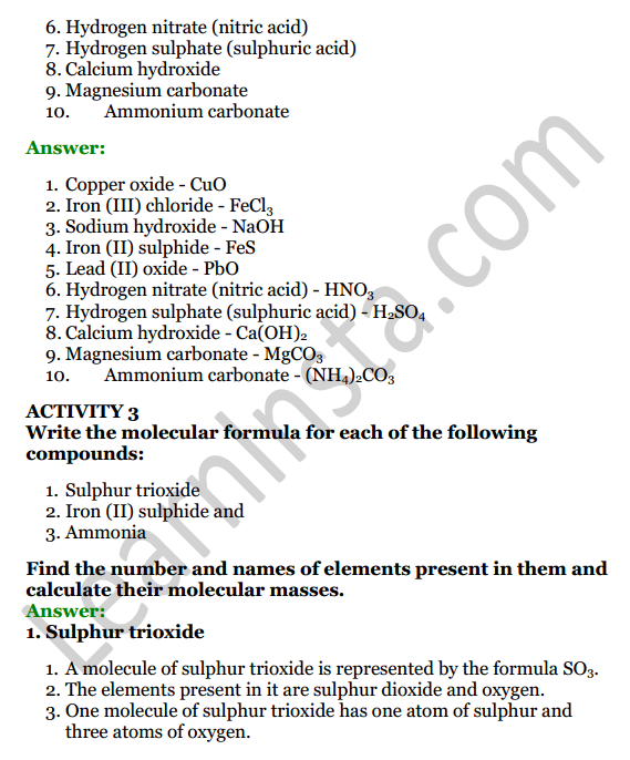 Selina Concise Chemistry Class 8 ICSE Solutions Chapter 5 Language of Chemistry 2