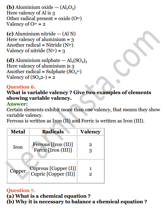 Selina Concise Chemistry Class 8 ICSE Solutions Chapter 5 Language of Chemistry 6