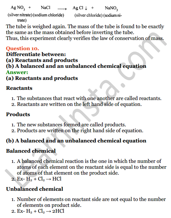 Selina Concise Chemistry Class 8 ICSE Solutions Chapter 5 Language of Chemistry 9