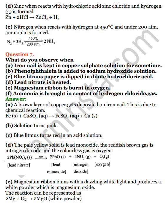 Selina Concise Chemistry Class 8 ICSE Solutions Chapter 6 Chemical Reactions 12