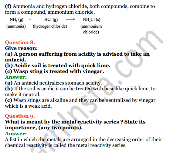 Selina Concise Chemistry Class 8 ICSE Solutions Chapter 6 Chemical Reactions 13