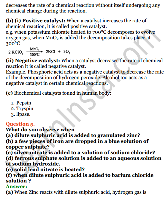 Selina Concise Chemistry Class 8 ICSE Solutions Chapter 6 Chemical Reactions 4