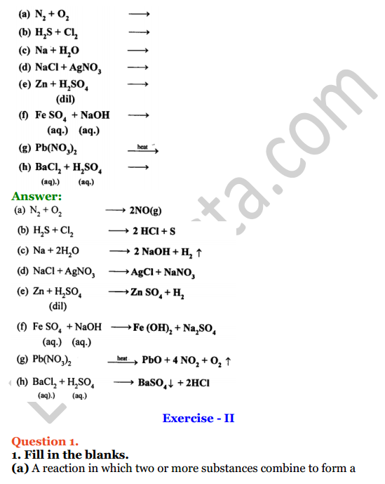 Selina Concise Chemistry Class 8 ICSE Solutions Chapter 6 Chemical Reactions 6