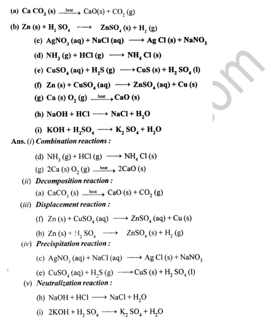 Selina Concise Chemistry Class 8 ICSE Solutions Chapter 6 Chemical Reactions 8