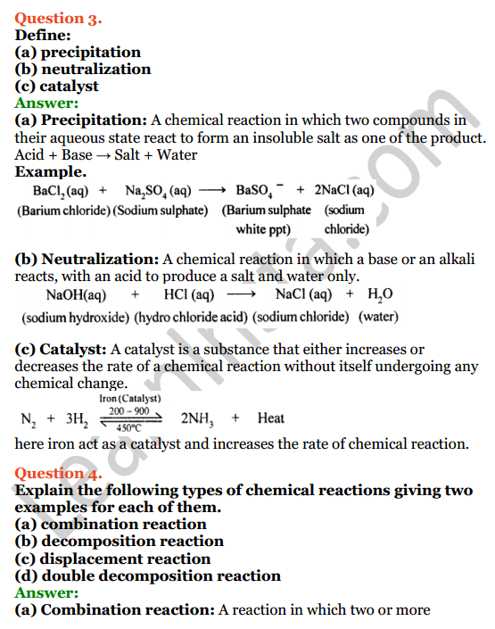 Selina Concise Chemistry Class 8 ICSE Solutions Chapter 6 Chemical Reactions 9