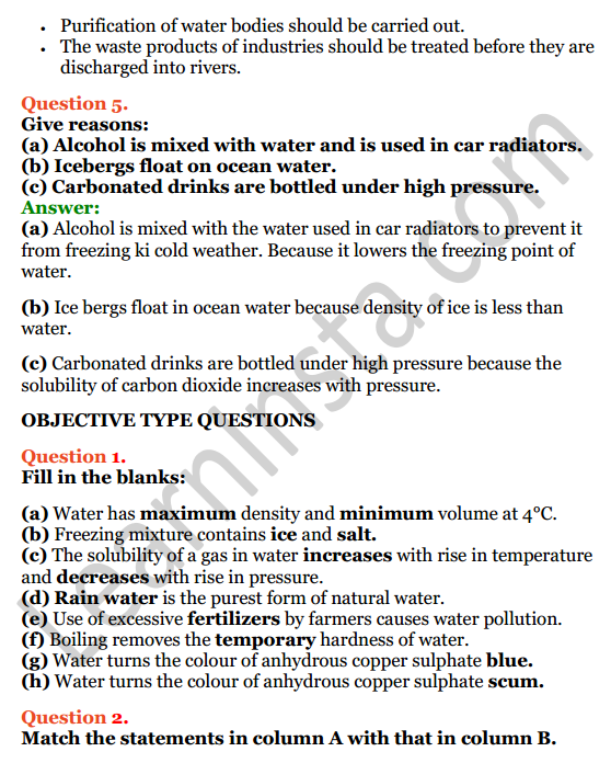 Selina Concise Chemistry Class 8 ICSE Solutions Chapter 8 Water 12