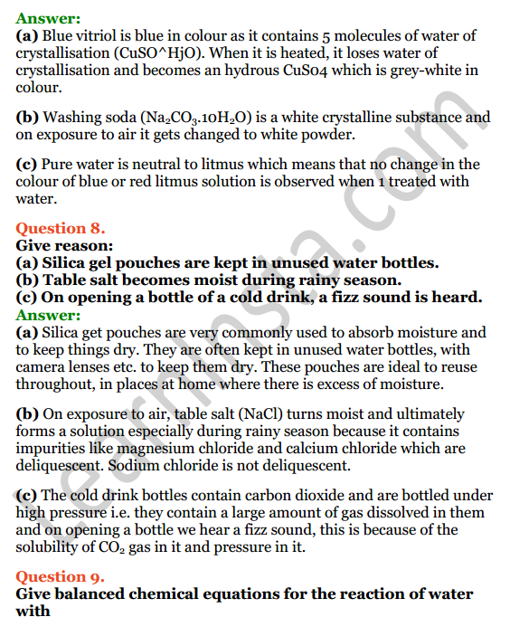 Selina Concise Chemistry Class 8 ICSE Solutions Chapter 8 Water 7