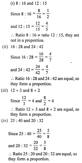 Selina Concise Mathematics Class 6 ICSE Solutions Chapter 12 Proportion 1