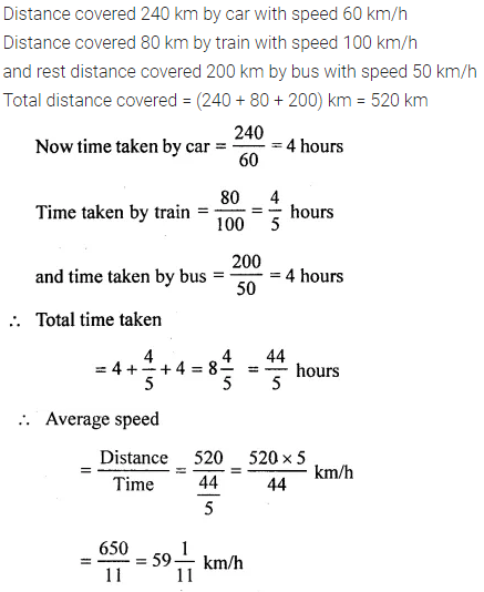 Selina Concise Mathematics Class 6 ICSE Solutions Chapter 17 Idea of Speed, Distance and Time Ex 17A 9