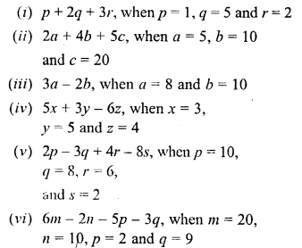 Selina Concise Mathematics Class 6 ICSE Solutions Chapter 20 Substitution Ex 20A Q2