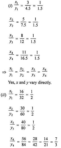Selina Concise Mathematics Class 8 ICSE Solutions Chapter 10 Direct and Inverse Variations Ex 10A 1