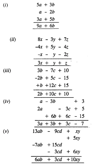 Selina Concise Mathematics Class 8 ICSE Solutions Chapter 11 Algebraic Expressions (Including Operations on Algebraic Expressions) Ex 11B 9