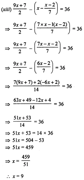 Selina Concise Mathematics Class 8 ICSE Solutions Chapter 14 Linear Equations in one Variable (With Problems Based on Linear equations) Ex 14C 61