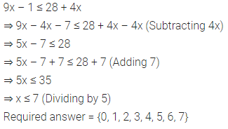 Selina Concise Mathematics Class 8 ICSE Solutions Chapter 15 Linear Inequations (Including Number Lines) Ex 15A 5
