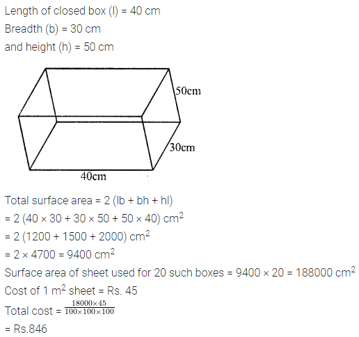 Selina Concise Mathematics Class 8 ICSE Solutions Chapter 21 Surface Area, Volume and Capacity (Cuboid, Cube and Cylinder) Ex 21A 12