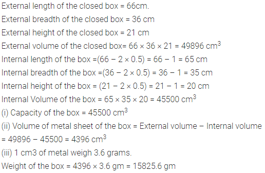 Selina Concise Mathematics Class 8 ICSE Solutions Chapter 21 Surface Area, Volume and Capacity (Cuboid, Cube and Cylinder) Ex 21B 21