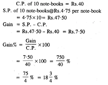 Selina Concise Mathematics Class 8 ICSE Solutions Chapter 8 Profit, Loss and Discount Ex 8A 1