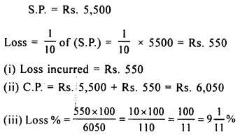 Selina Concise Mathematics Class 8 ICSE Solutions Chapter 8 Profit, Loss and Discount Ex 8A 7